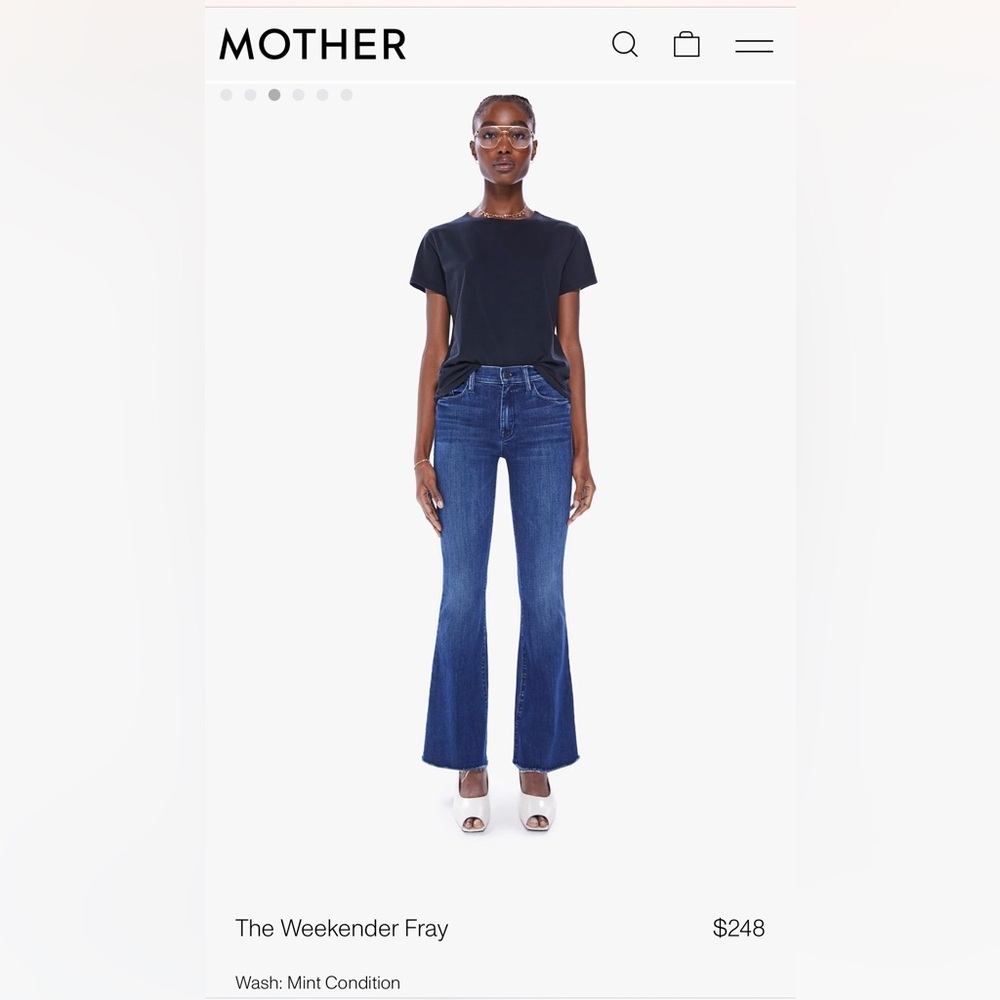 Mother Jeans.  The Weekender Fray in Mint Condition.  Size 26